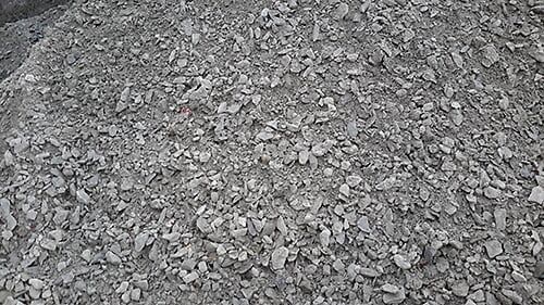 Pile of gray gravel.