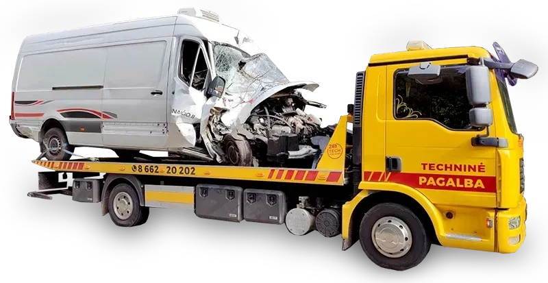 Automobilių transportavimas po avarijos
