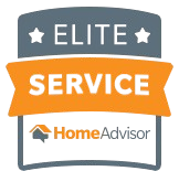 A logo for an elite service home advisor.
