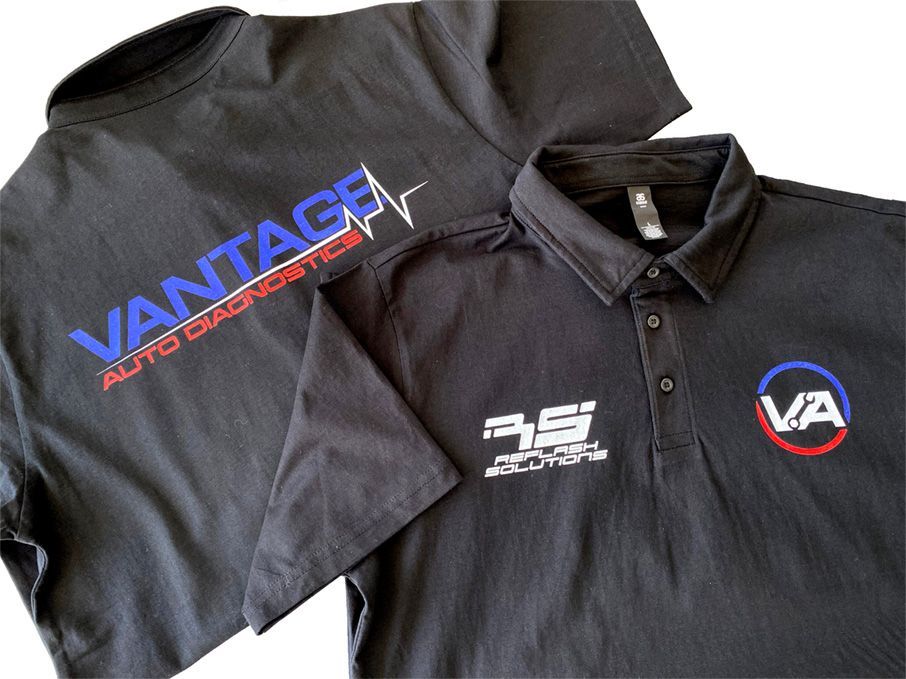 Vantage Polos printing shirt
