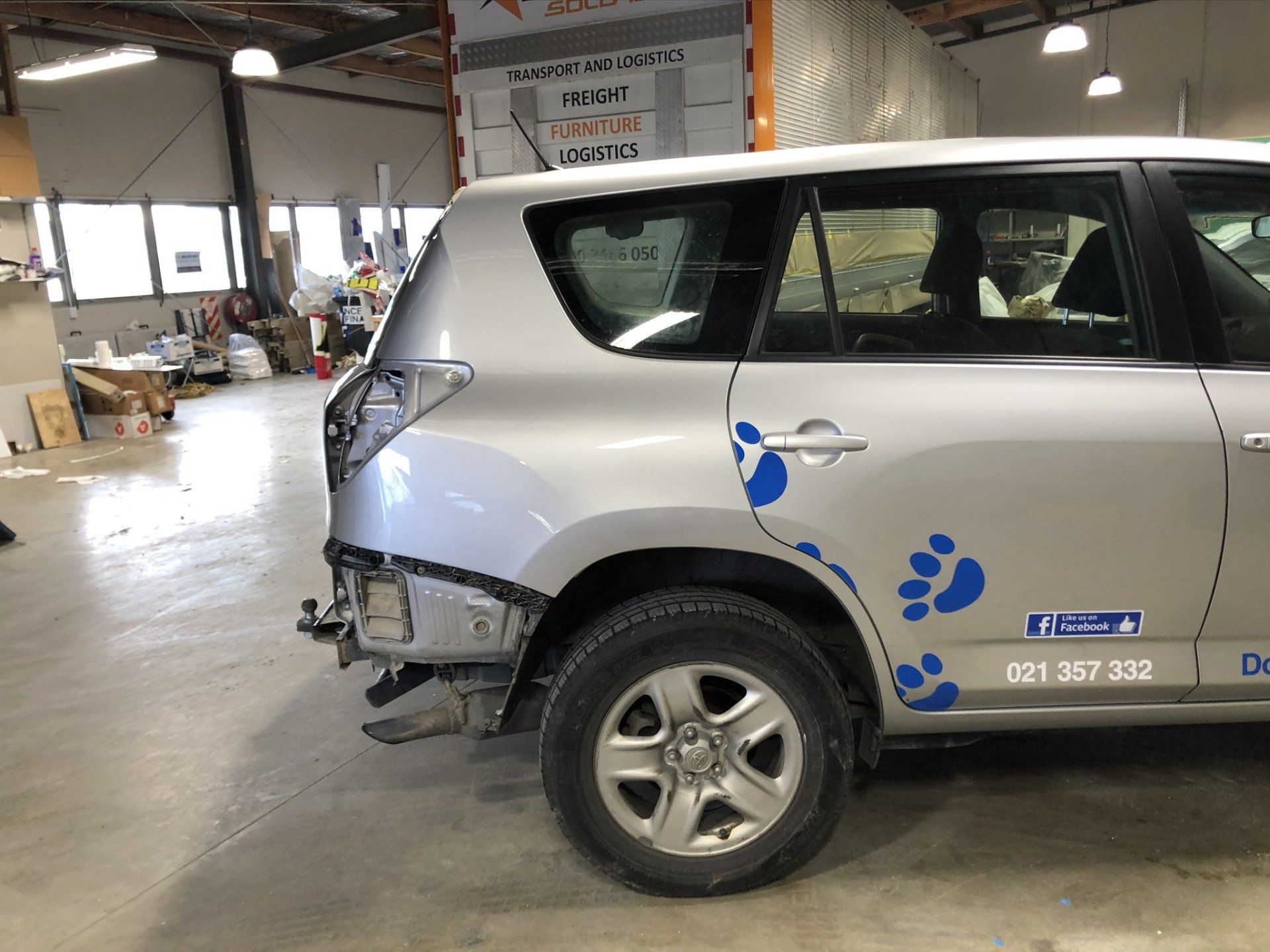 Blue Pawprint wrap by Transform Graphics