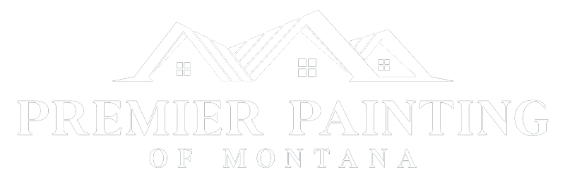 A white logo with a line drawing of three house roofs above the text 