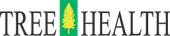 The logo for tree health has a pine tree on it.