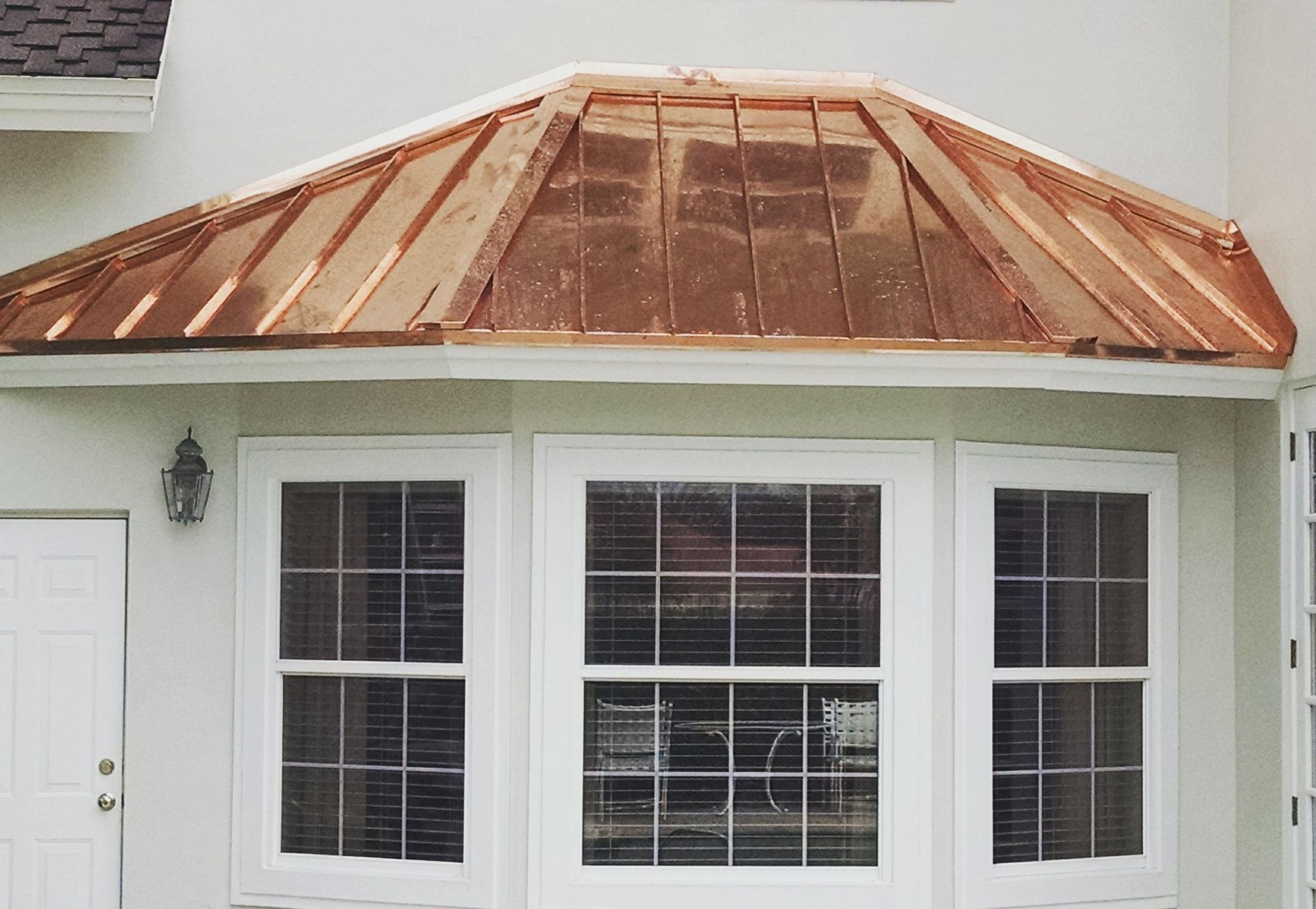 Copper metal roofing