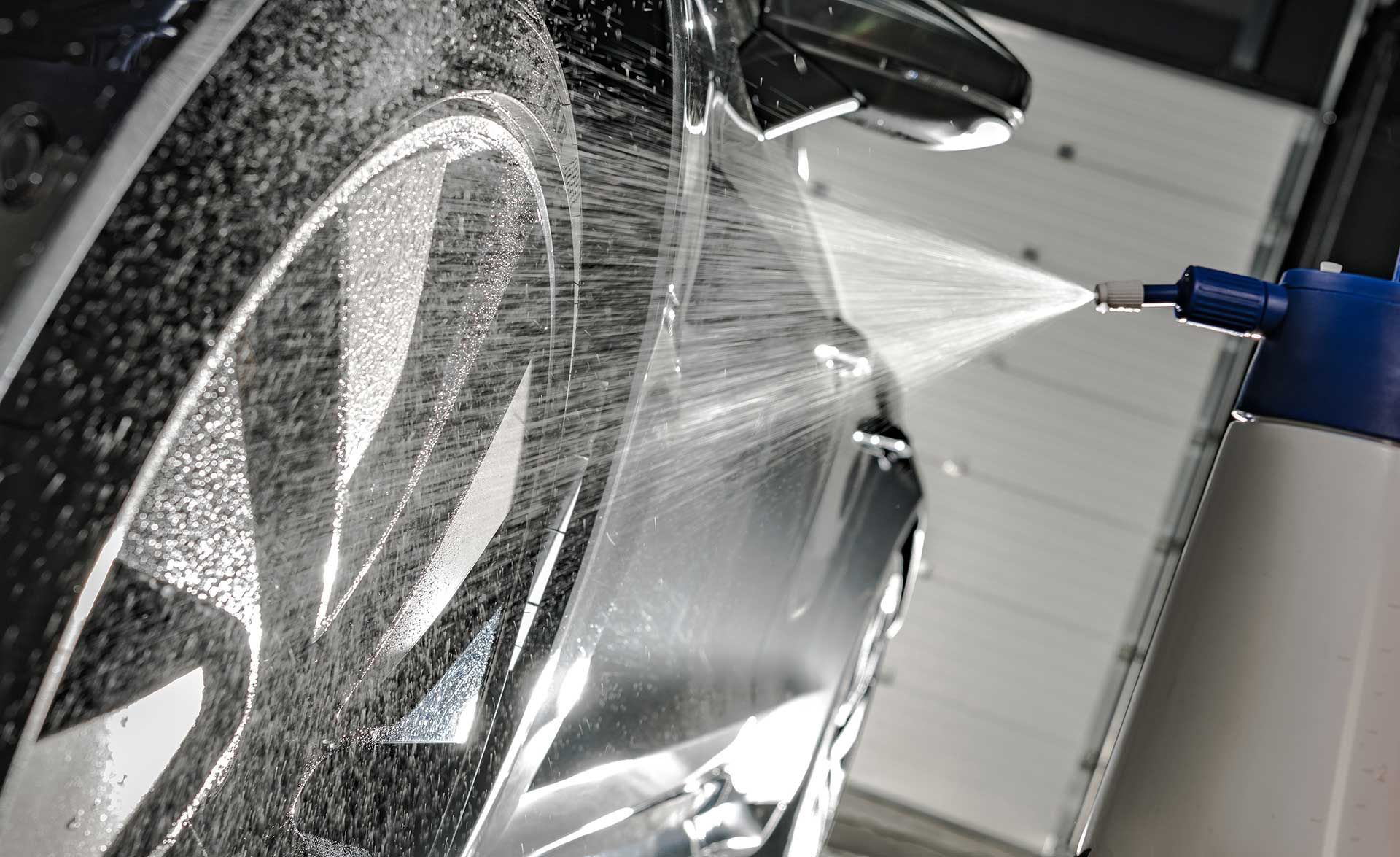 Luxury Car at Wash Station 
