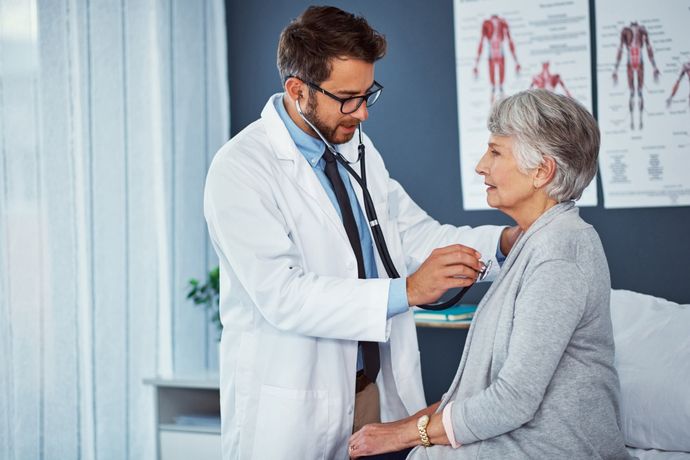 Doctor Examining a Senior Patient – Beaver Falls, PA – Cambridge Village