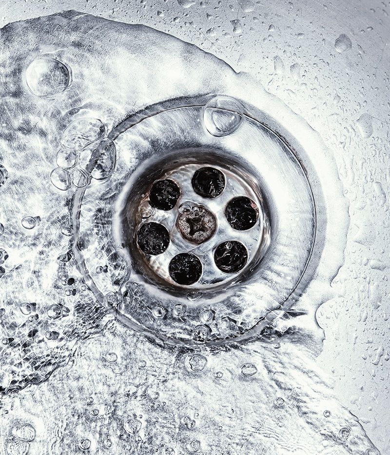 Water Runing In The Kitchen Drain Water Runing In The Kitchen Drain