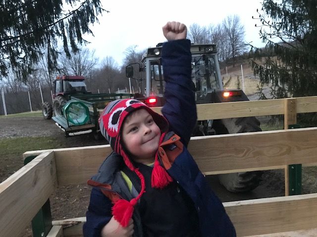 child on a farm