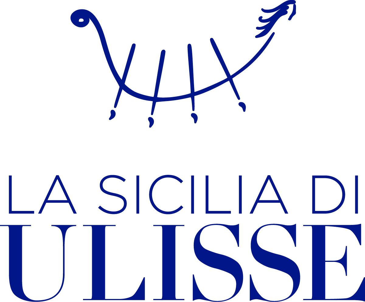 Logo reading “La Sicilia di Ulisse” in blue with a stylized sailboat above.