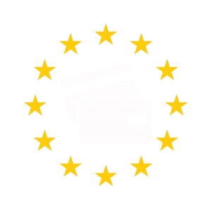 Un anello di dodici stelle dorate su sfondo bianco, che rappresenta l'Unione Europea.
