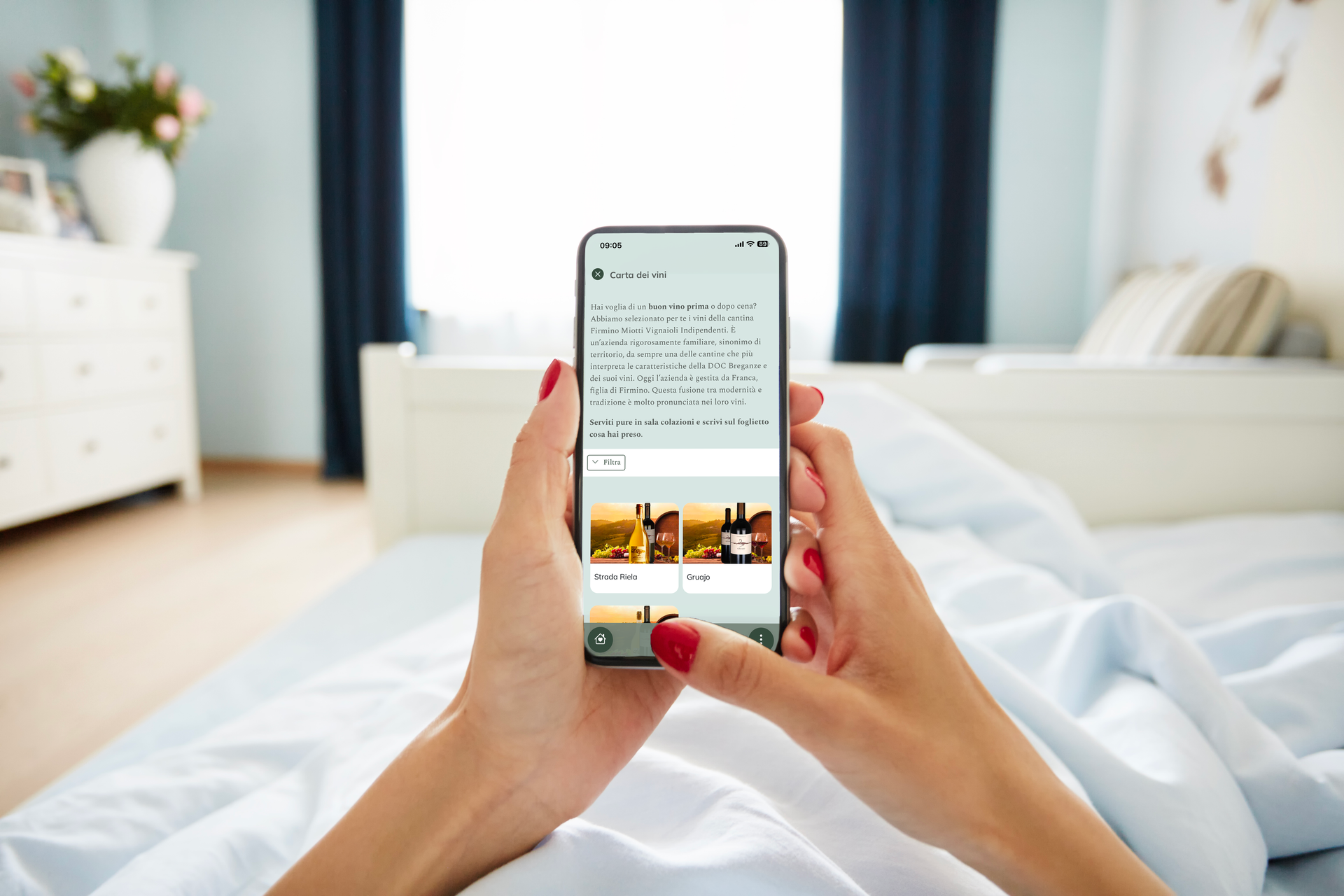 Esempio su smartphone di Nozio Welcome Guest, il nuovo digital concierge per hotel