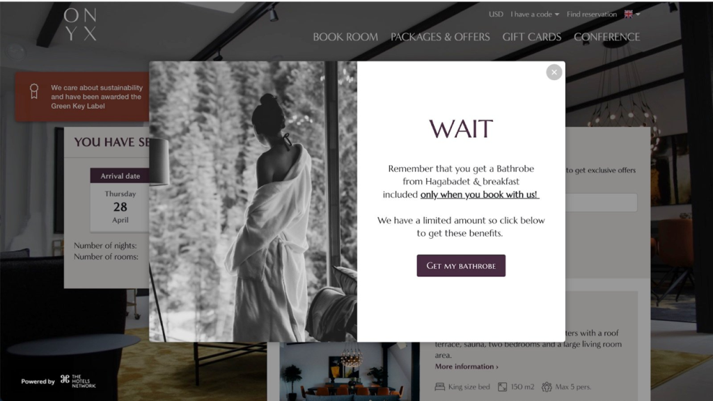 Sito web con pop-up: 