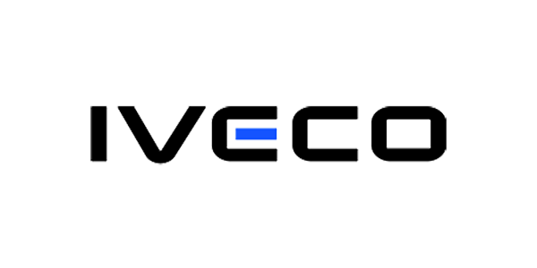 IVECO logo in black with a blue accent on the E