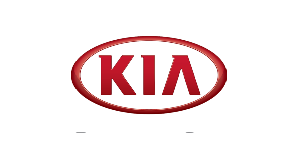 Red Kia logo in red oval on white background