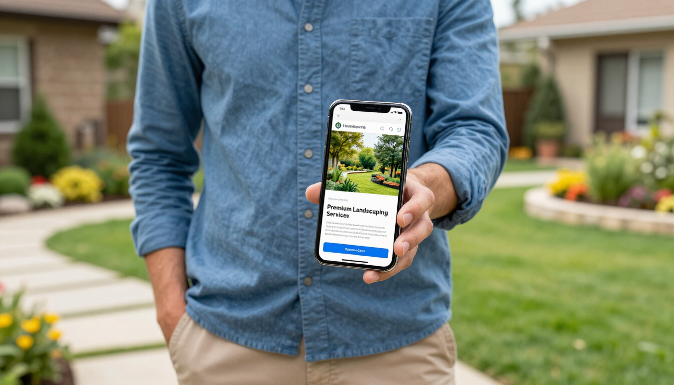 Using a mobile phone for landscaping services