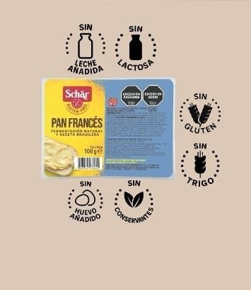 Un paquete de pan francés de la marca Schär
