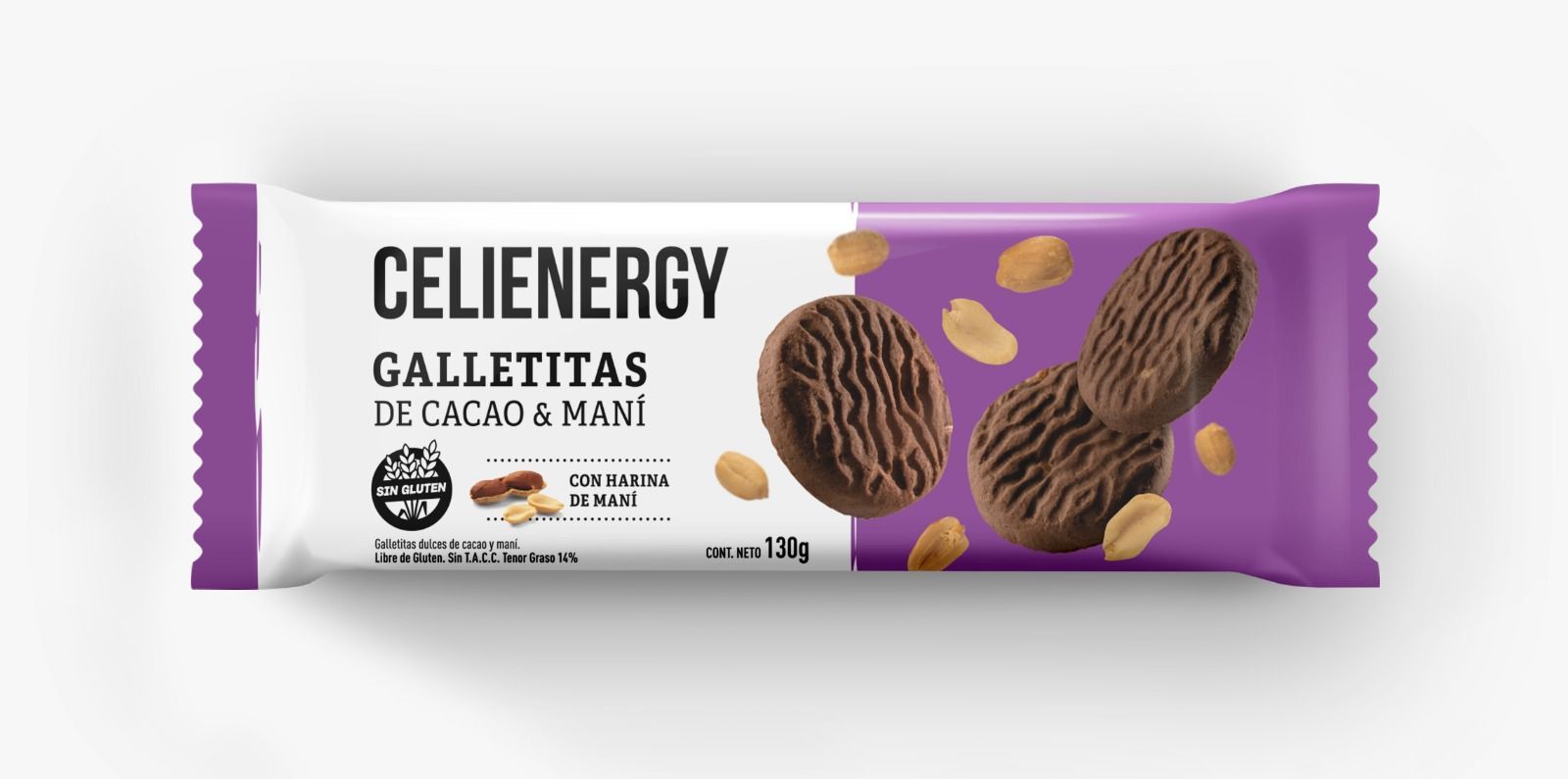 Celienergy Galletitas de Cacao y Maní