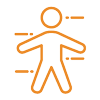 A line drawing of a person with a circle in the middle of his head. A line drawing of a person with a circle in the middle of his head.