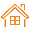 A house with a roof and a window on a white background. A house with a roof and a window on a white background.