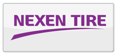 a purple and white logo for nexen tire on a white background .