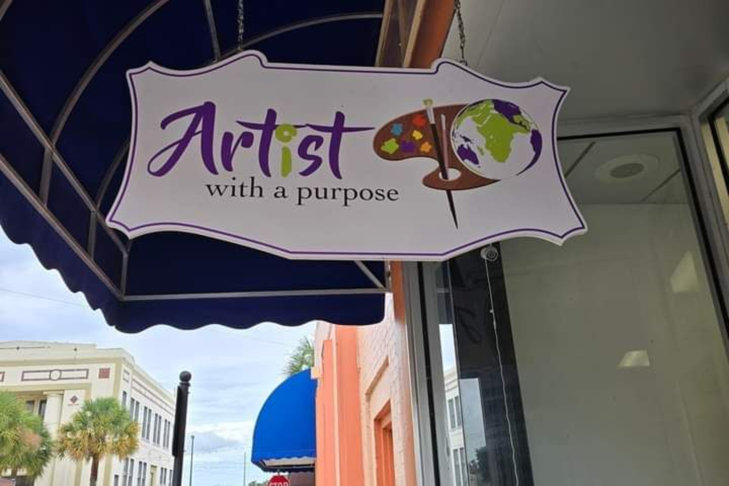 A hanging sign for 