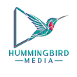 Hummingbird Media logo with a colorful hummingbird and teal text on a white background