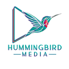Hummingbird Media logo with a colorful hummingbird and teal text on a white background
