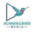 Hummingbird Media logo with a colorful hummingbird and teal text on a white background
