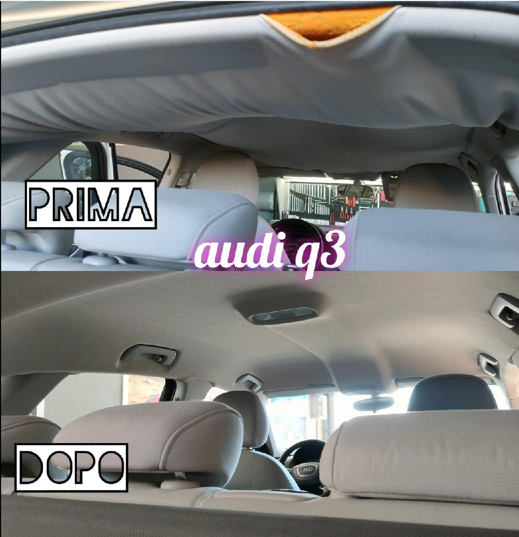 tappezzeria Audi prima e dopo