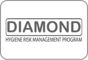 Elmas hijyen risk yönetimi programının logosu siyah beyazdır.