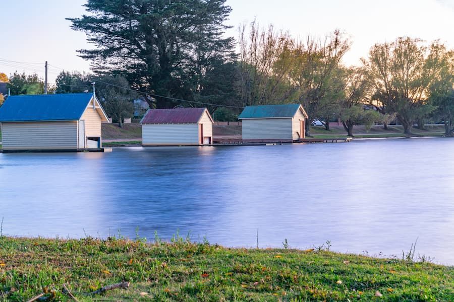 Boat Sheds Along Water's Edge - Salon in Ballarat, VIC