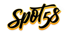 A black and yellow logo for Spot58 Detail Center on a white background.