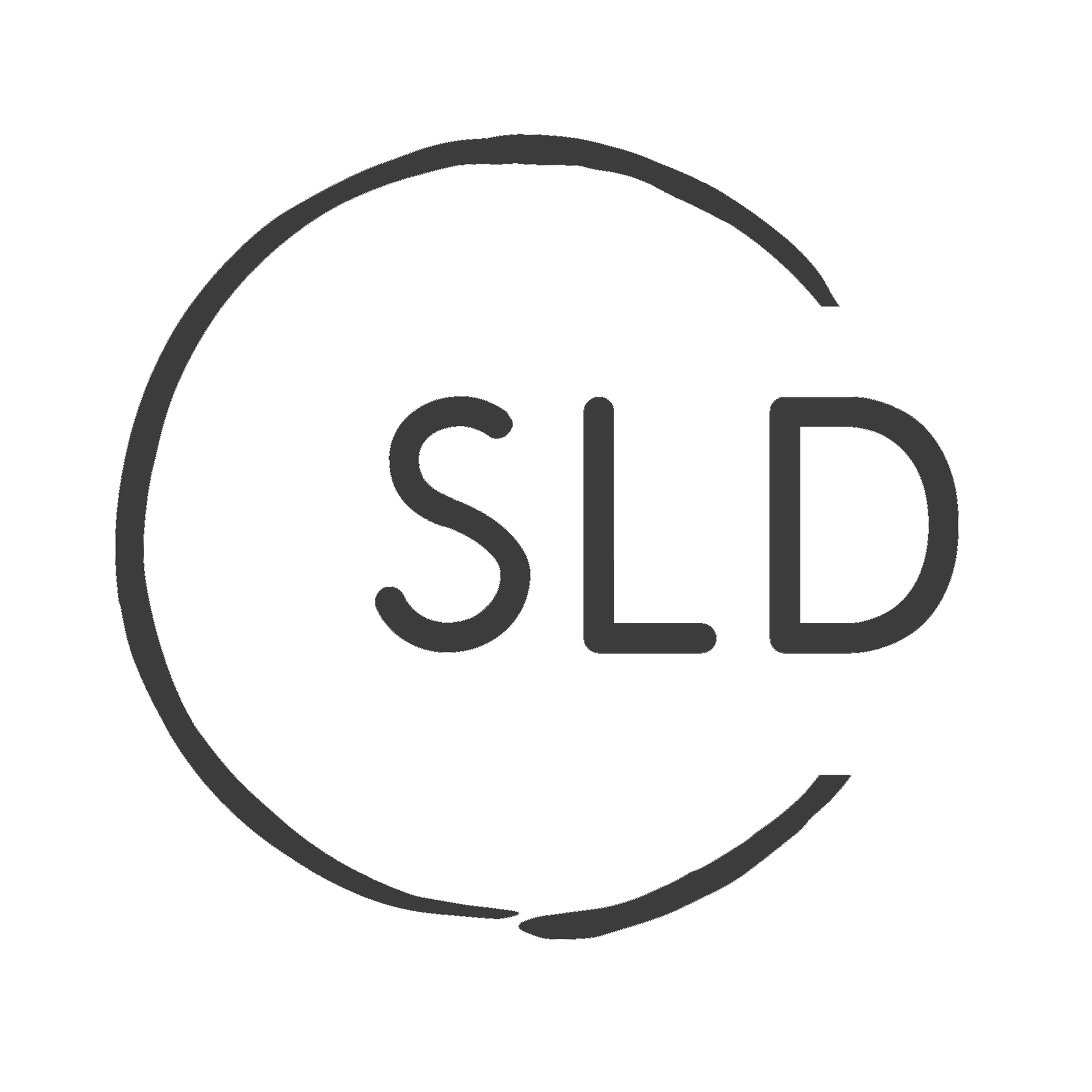 SLD initials within a broken circle.
