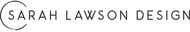 Sarah Lawson Design logo with a circle around the