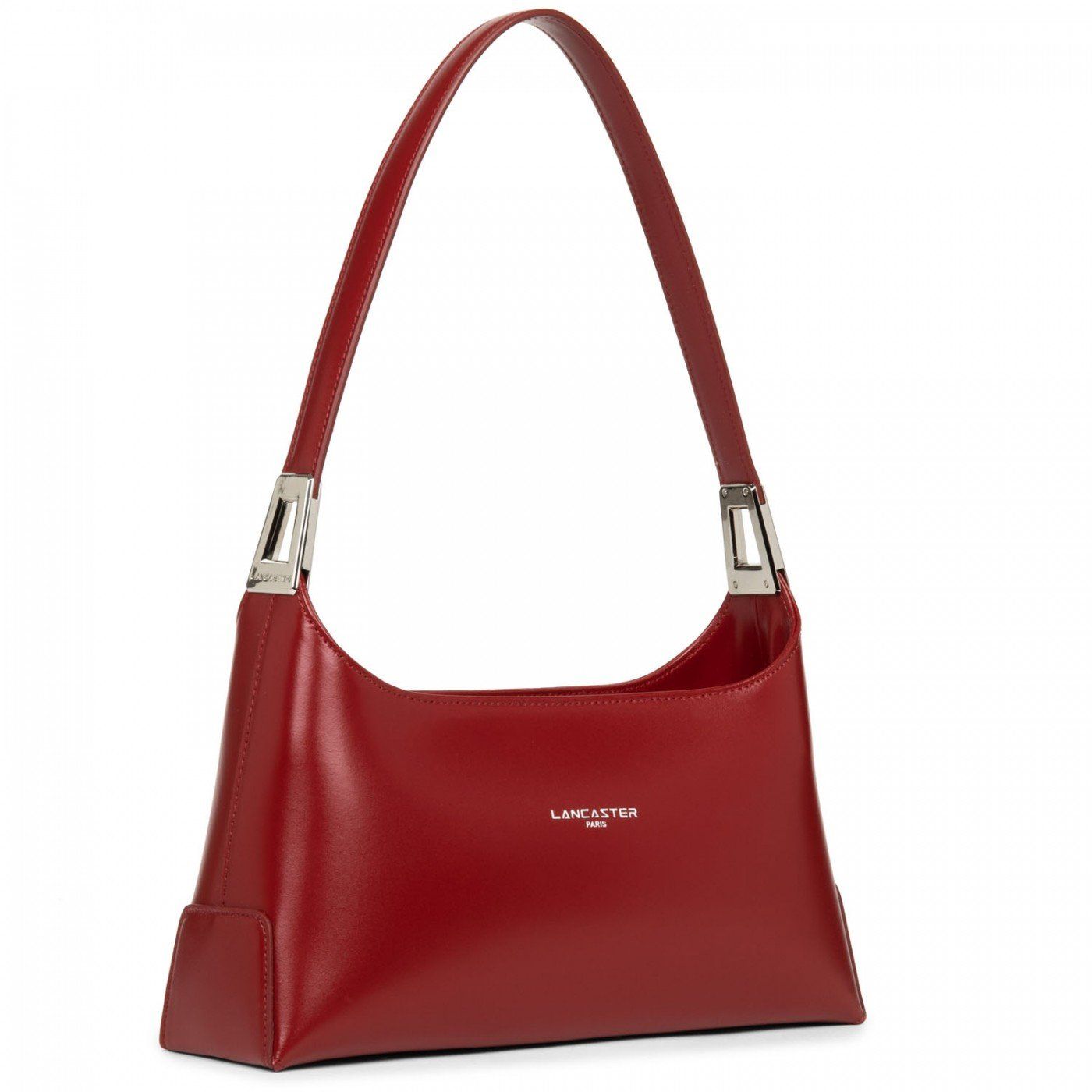 sac à main rouge lancaster avec boucles métal