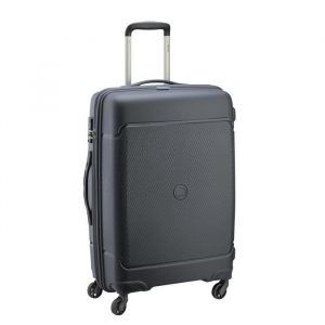 valise rigide bleu foncé à roulettes