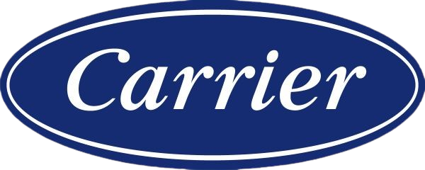 Carrier logo in a blue oval with white text.