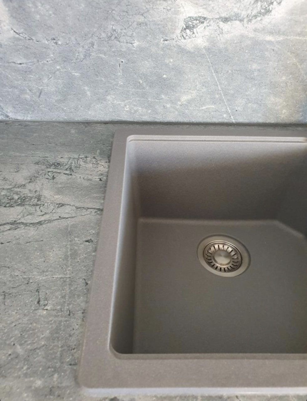 A Close Up Of A Kitchen Sink On A Counter — Southeast Stone Pty Ltd In Caloundra, QLD