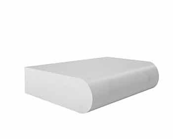 A white box on a white background that looks like a book.