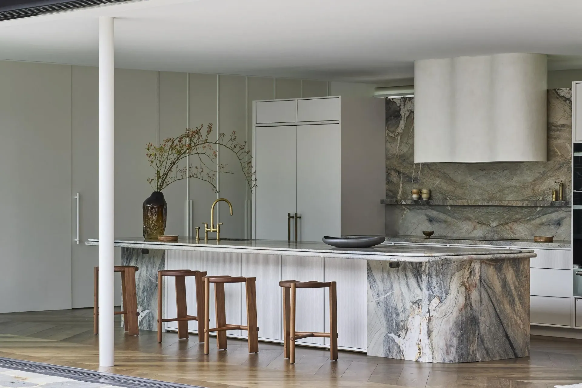 Marble Countertop With Black and White Veining — Southeast Stone Pty Ltd In Caloundra West, QLD