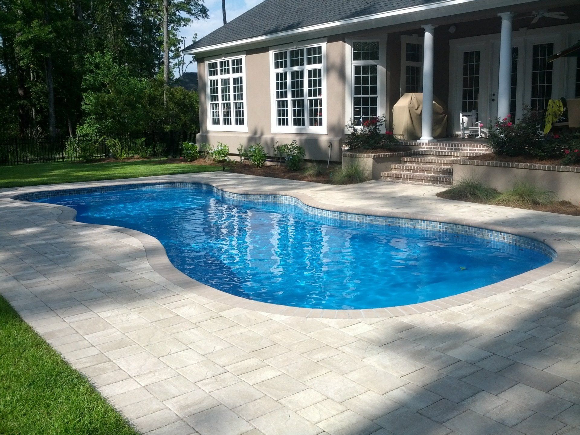 Back Yard Pool — Sandford, NC — Azure Pools & Spas