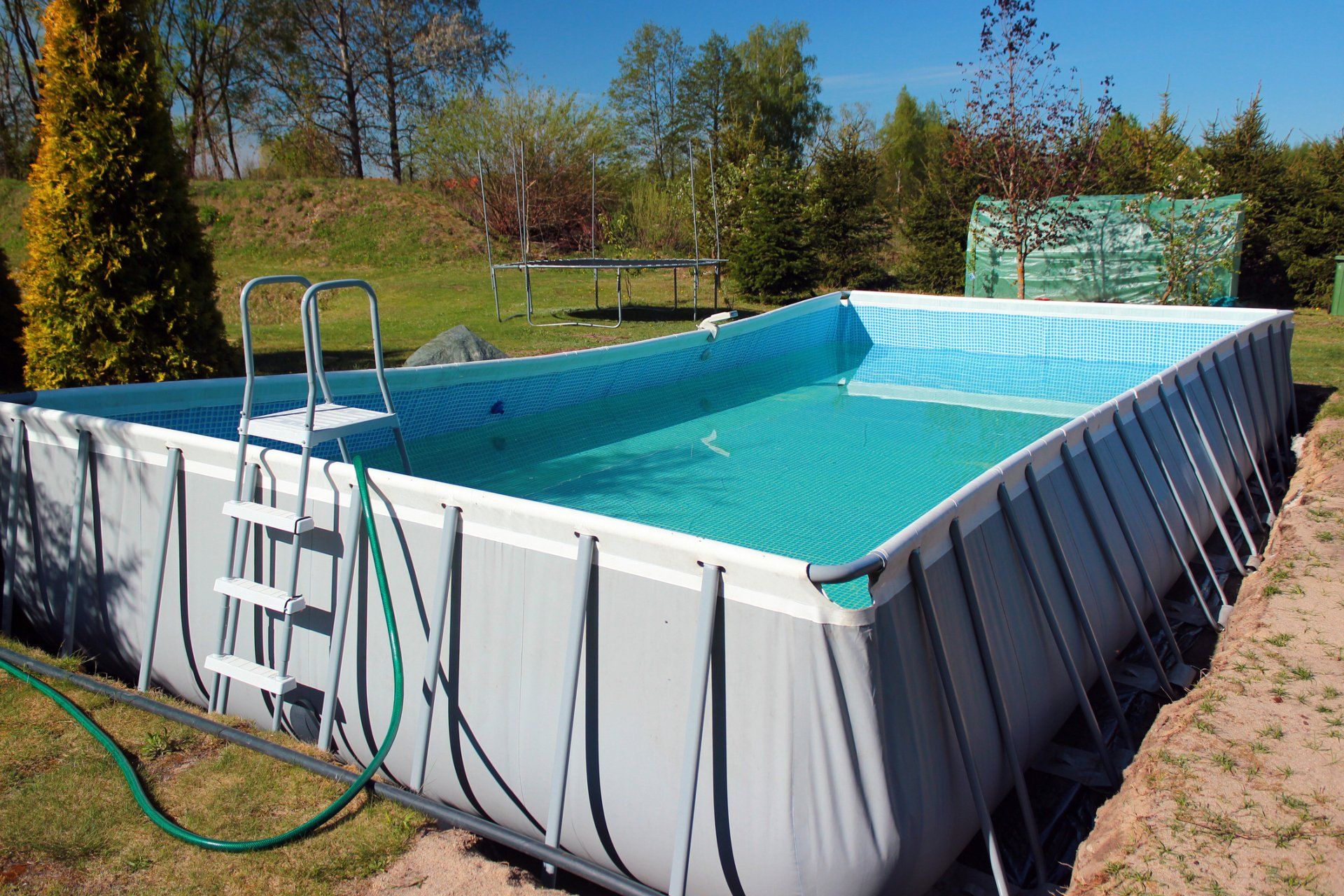 Aboveground Pool In A Backyard — Sandford, NC — Azure Pools & Spas