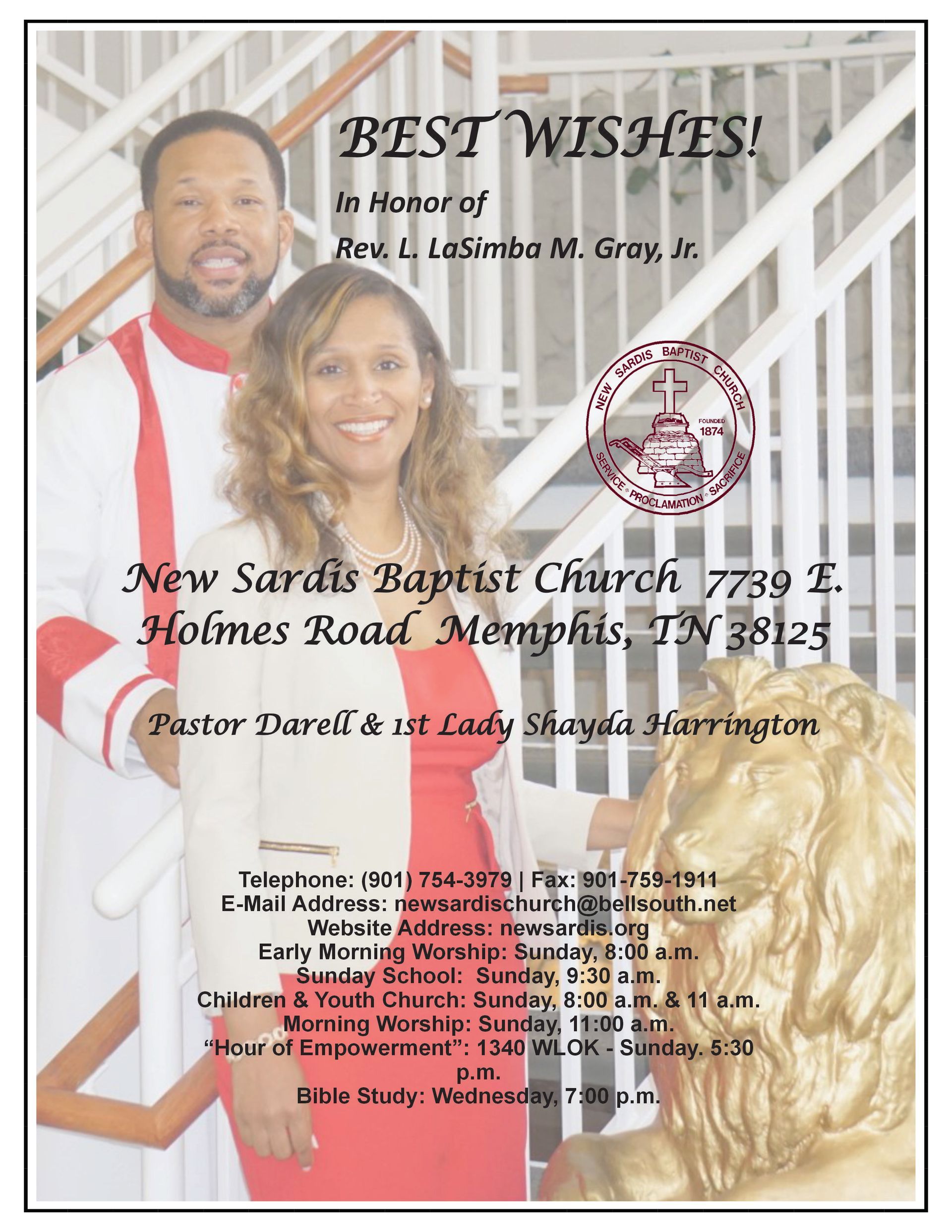 Card with couple and text, 