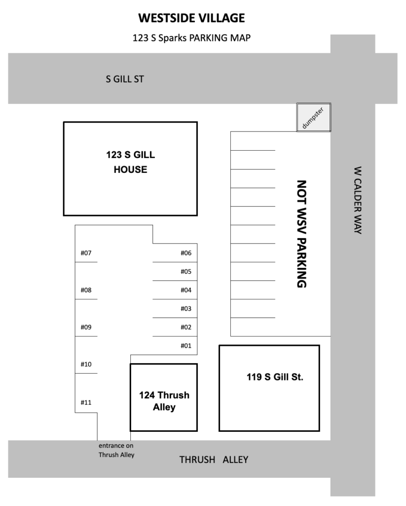123 Gill Street parking map