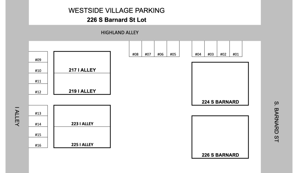 226 S. Barnard Street Street Parking Map