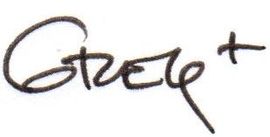 Greg's signature