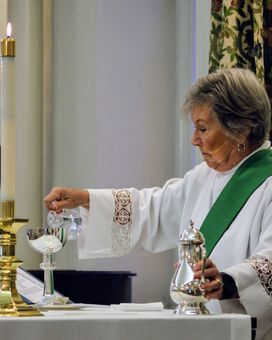 Deacon Marty setting the table