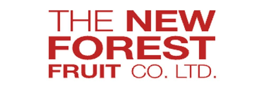 Logo for The New Forest Fruit Co. Ltd. in red text on a white background