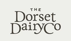 The Dorset Dairy Co logo in dark gray serif text on a light background