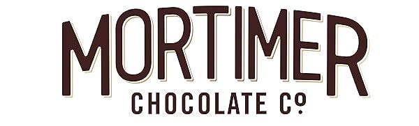 Mortimer Chocolate Co. logo in brown and black text on a white background